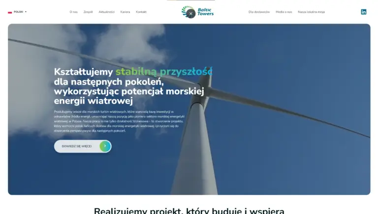 Pasek z realizacjami stron internetowych zaprojektowanych przez Ameti.