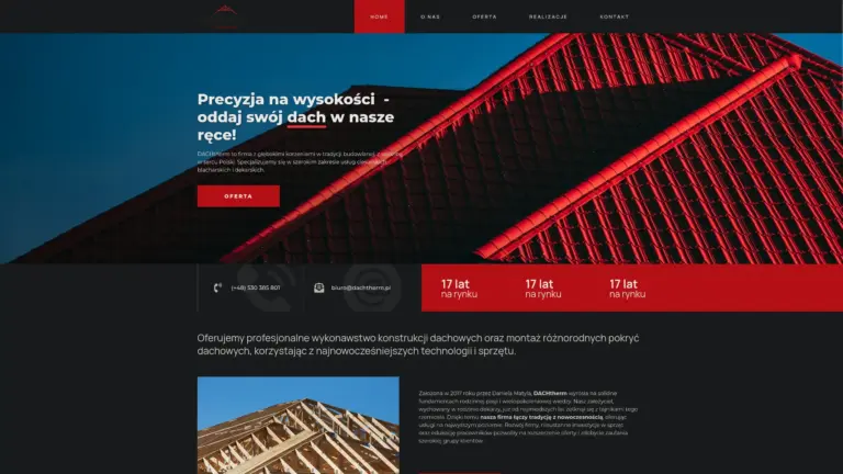 Pasek z realizacjami stron internetowych zaprojektowanych przez Ameti.