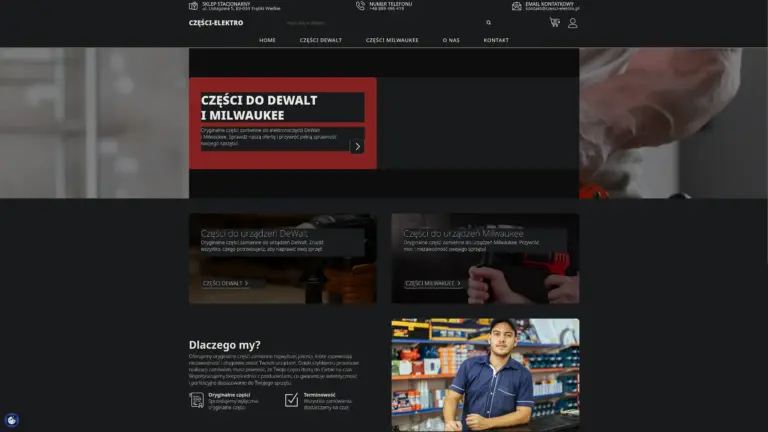 Pasek z realizacjami stron internetowych zaprojektowanych przez Ameti.